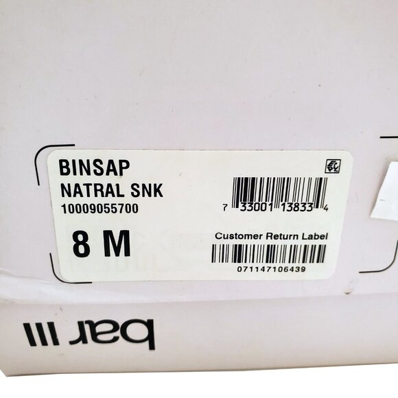 Bar III NIB Snakeskin Heels BINSAP Natural / Snake Print Studded Detail 8M - Picture 13 of 14
